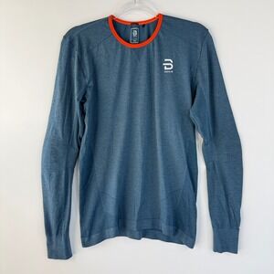 Bjorn Daehlie Springzone Long Sleeve Shirt Mens S/M Blue Technical Mesh BJ0001C